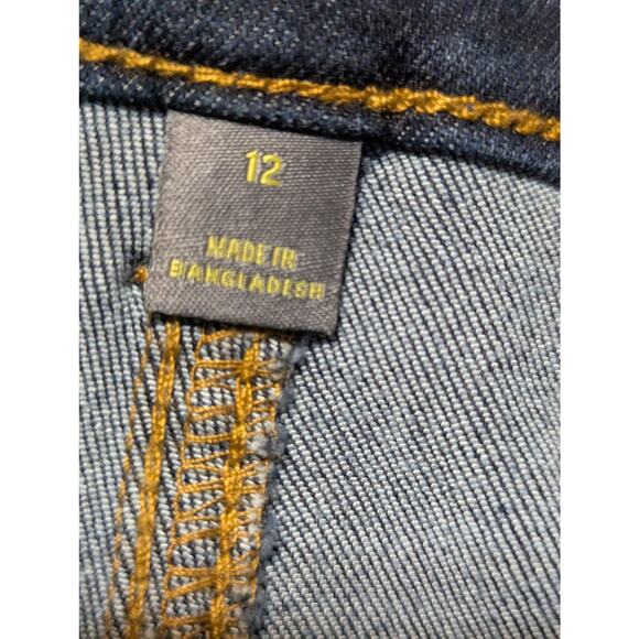 Style & Co Jeans Women's SZ 12 High-Rise Wide-Leg Slimming Pocket Crop Dark Wash - Picture 9 of 13